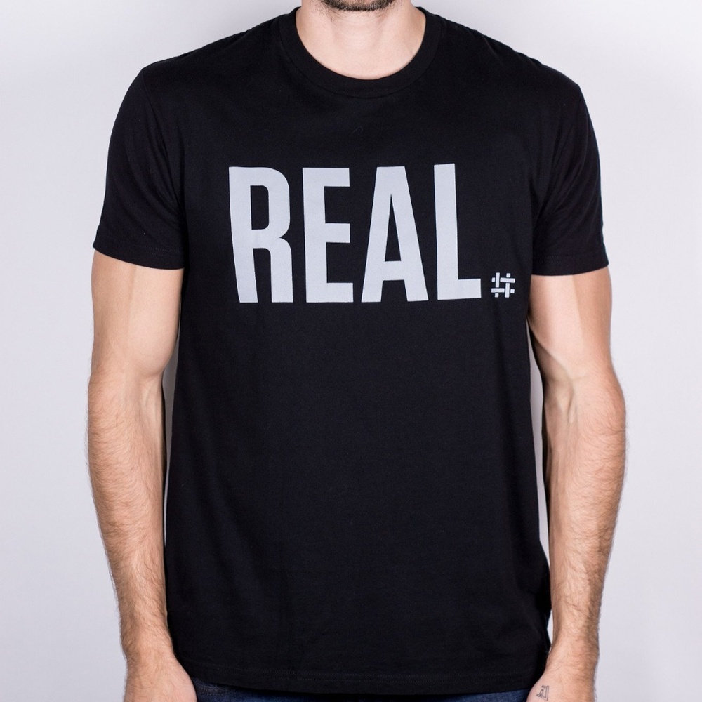 MENS #REAL GRAPHIC T-SHIRT (NWOT) - Picture 2 of 3